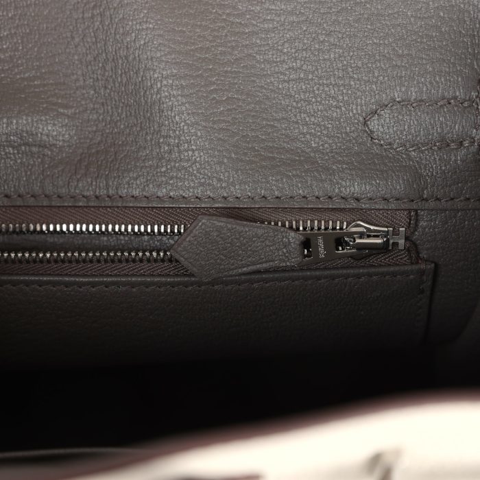 Handmade Bag HSOB(HSS) 25 Beton and Etain Togo Brushed Palladium Hardware - 图片 8
