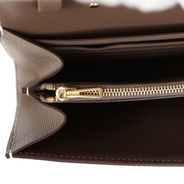 Handmade Bag HC Wallet To Go Etoupe Epsom Gold Hardware - 图片 8