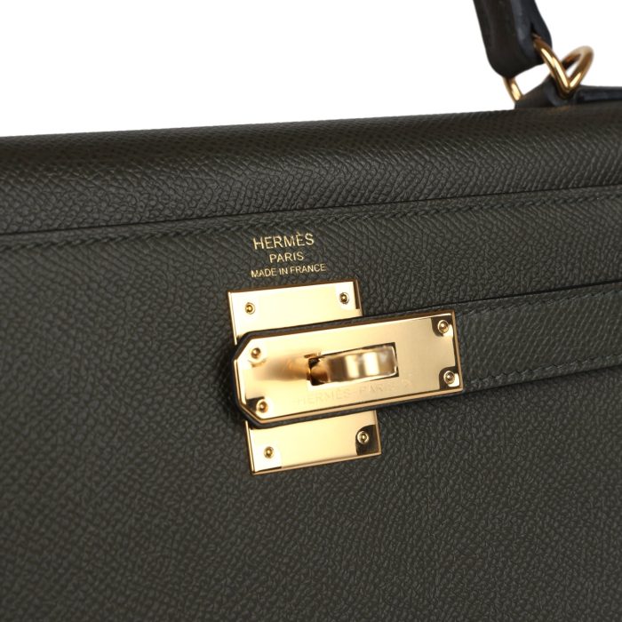 Handmade HKS 28 Vert De Gris Epsom Gold Hardware - 图片 7