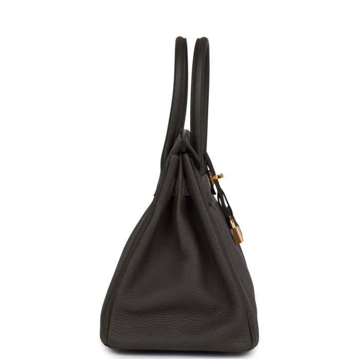 Handmade Bag HB 30 Vert de Gris Togo Gold Hardware - 图片 3