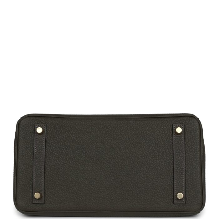 Handmade Bag HB 30 Vert de Gris Togo Gold Hardware - 图片 5