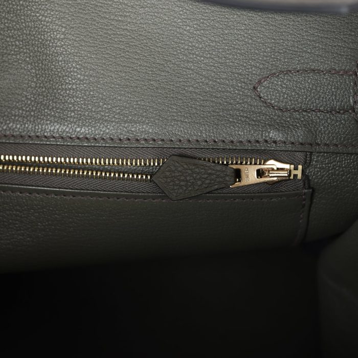 Handmade Bag HB 30 Vert de Gris Togo Gold Hardware - 图片 8