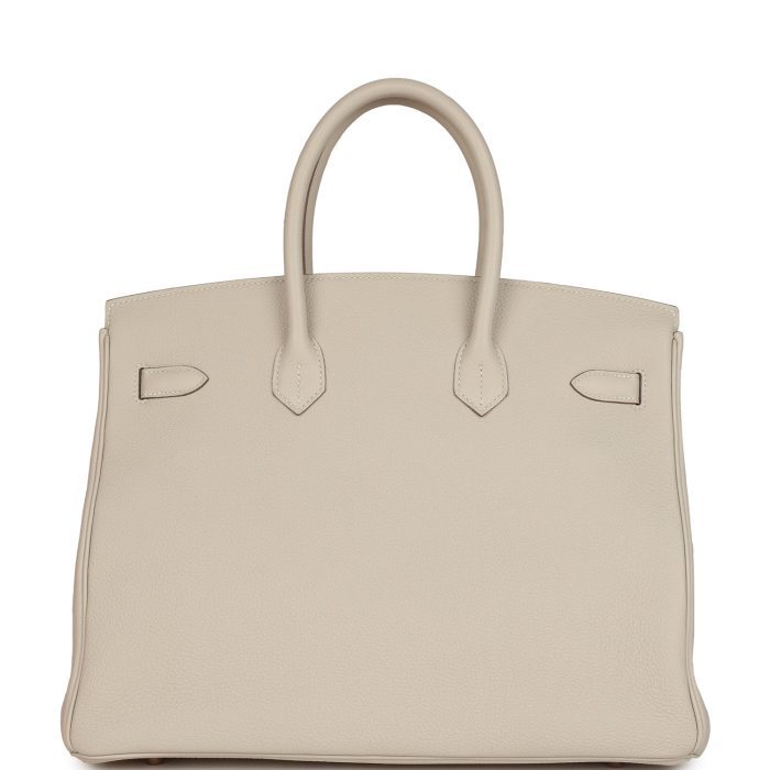 Handmade Bag HB 35 Craie Togo Rose Gold Hardware - 图片 4