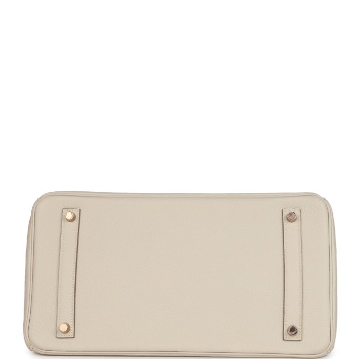 Handmade Bag HB 35 Craie Togo Rose Gold Hardware - 图片 5