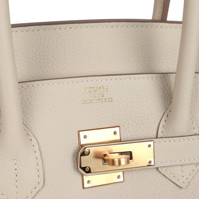 Handmade Bag HB 35 Craie Togo Rose Gold Hardware - 图片 6