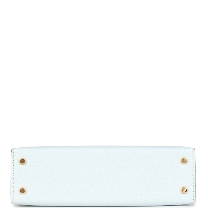 Handmade HKS 20 Bleu Brume Chevre Gold Hardware - 图片 6
