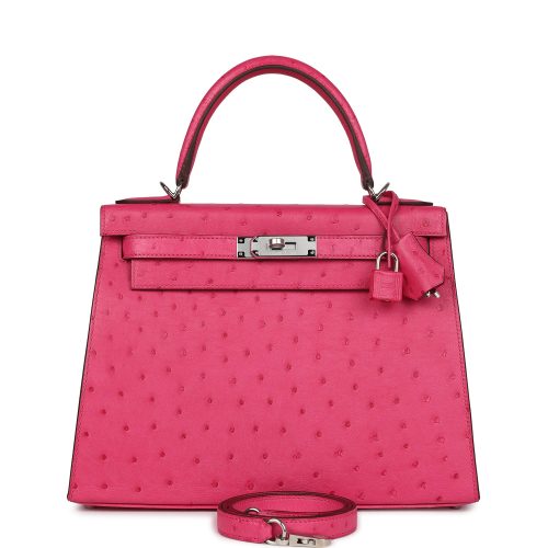 Handmade HKS 28 Rose Tyrien Ostrich Palladium Hardware