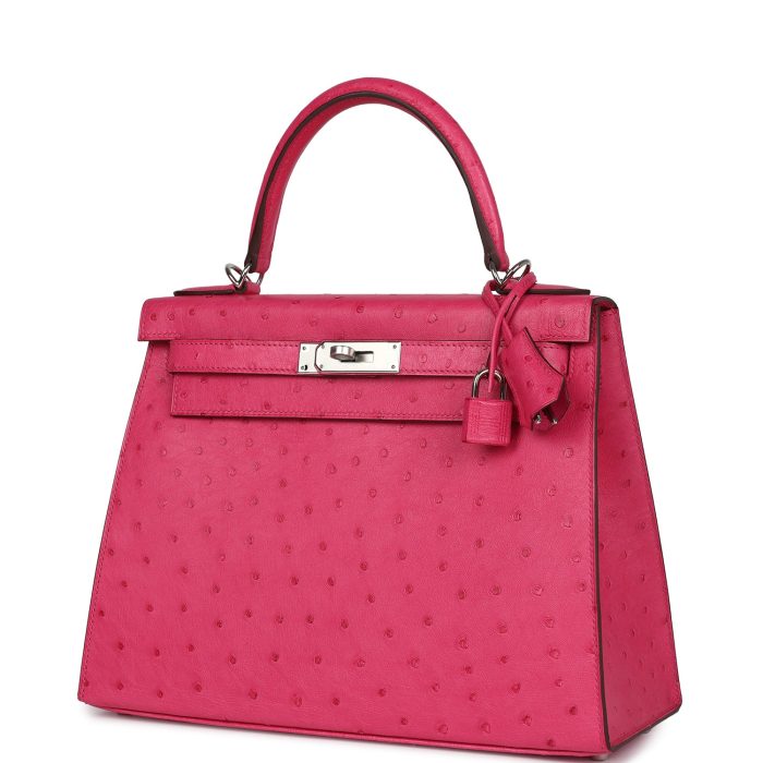 Handmade HKS 28 Rose Tyrien Ostrich Palladium Hardware - 图片 3