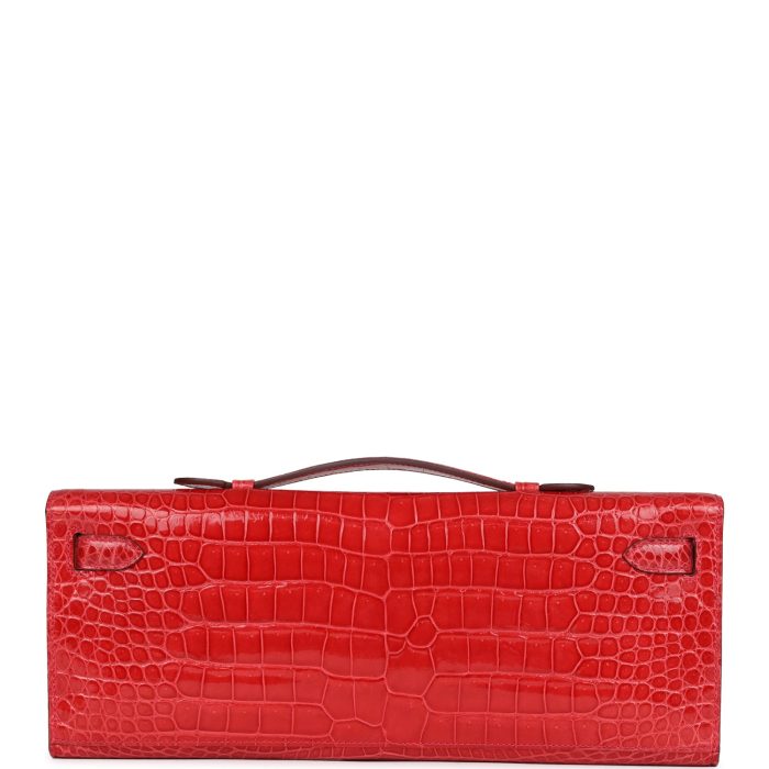 Handmade Bag HKC Bougainvillea Shiny Porosus Crocodile Gold Hardware - 图片 4