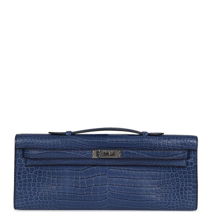Handmade Bag HKC Bleu De Malte Matte Porosus Crocodile Palladium Hardware