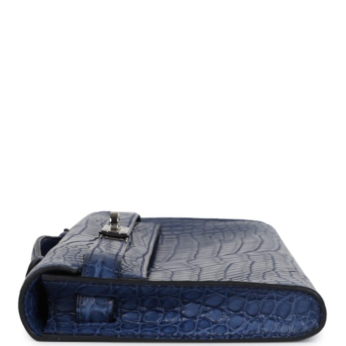 Handmade Bag HKC Bleu De Malte Matte Porosus Crocodile Palladium Hardware - 图片 5
