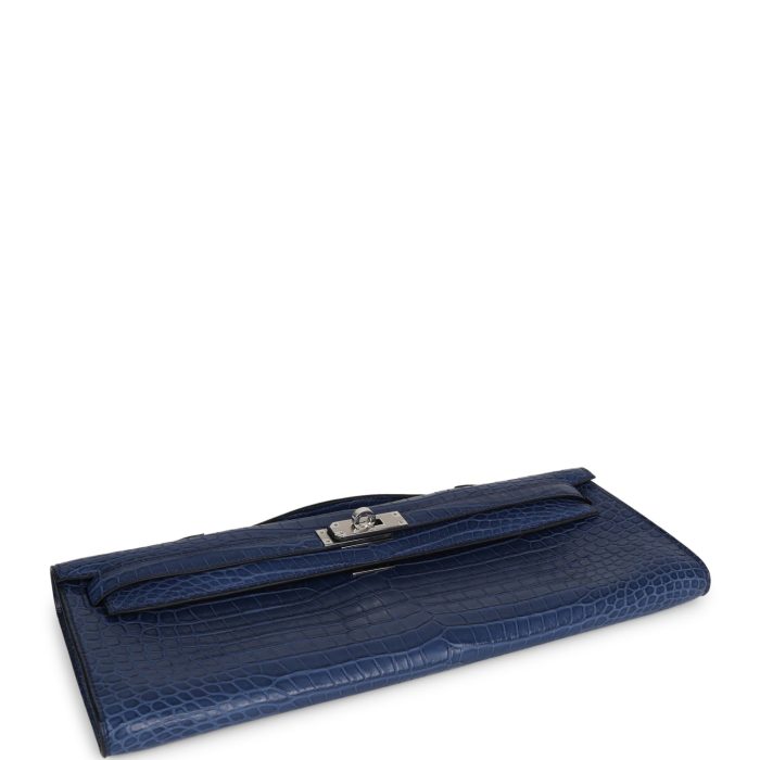 Handmade Bag HKC Bleu De Malte Matte Porosus Crocodile Palladium Hardware - 图片 6