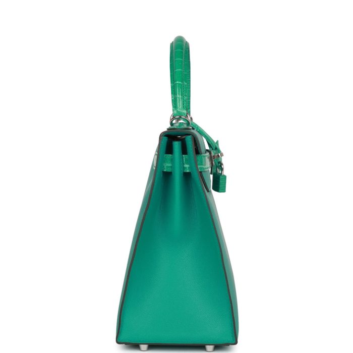 Handmade HKS 28 Vert Verone Madame and Shiny Niloticus Crocodile Touch Palladium - 图片 3
