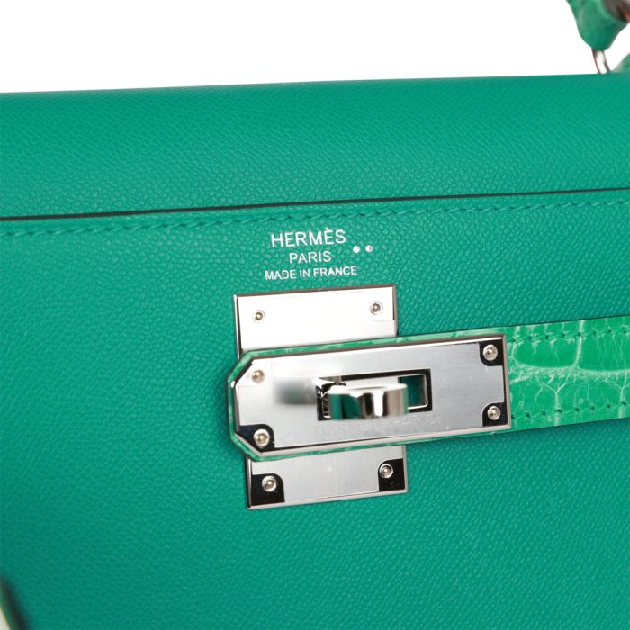 Handmade HKS 28 Vert Verone Madame and Shiny Niloticus Crocodile Touch Palladium - 图片 6