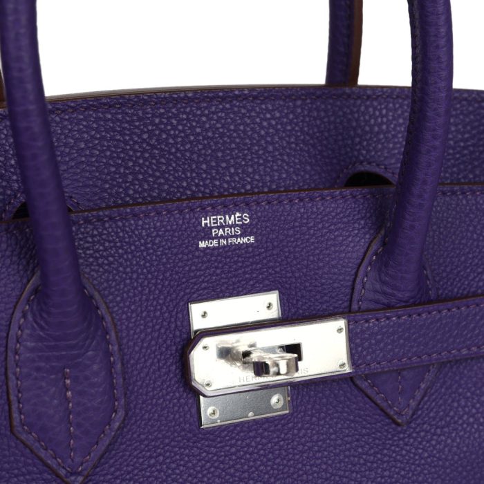 Handmade Bag HB 30 Iris Clemence Palladium Hardware - 图片 6