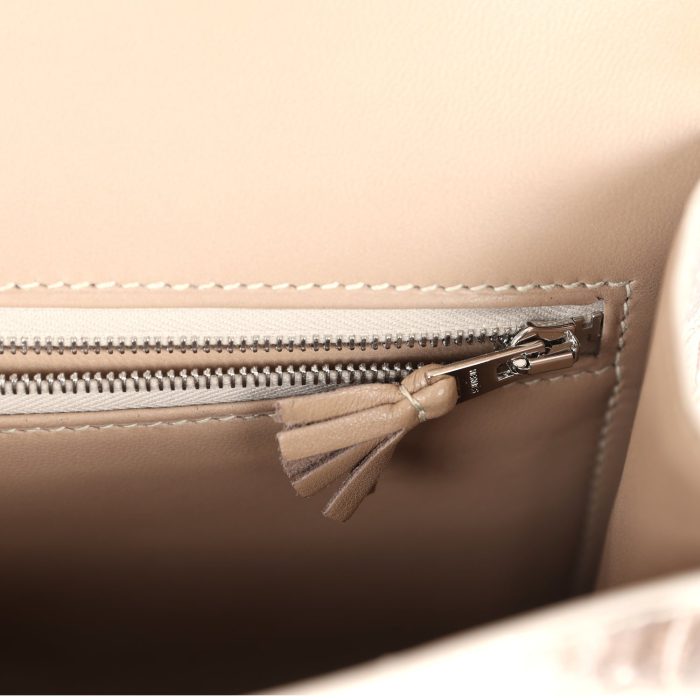 Handmade Bag HC 1-24 Himalaya Matte Niloticus Crocodile Palladium Hardware - 图片 9