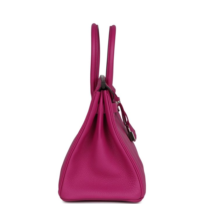 Handmade Bag HB 30 Rose Pourpre Togo Palladium Hardware - 图片 3