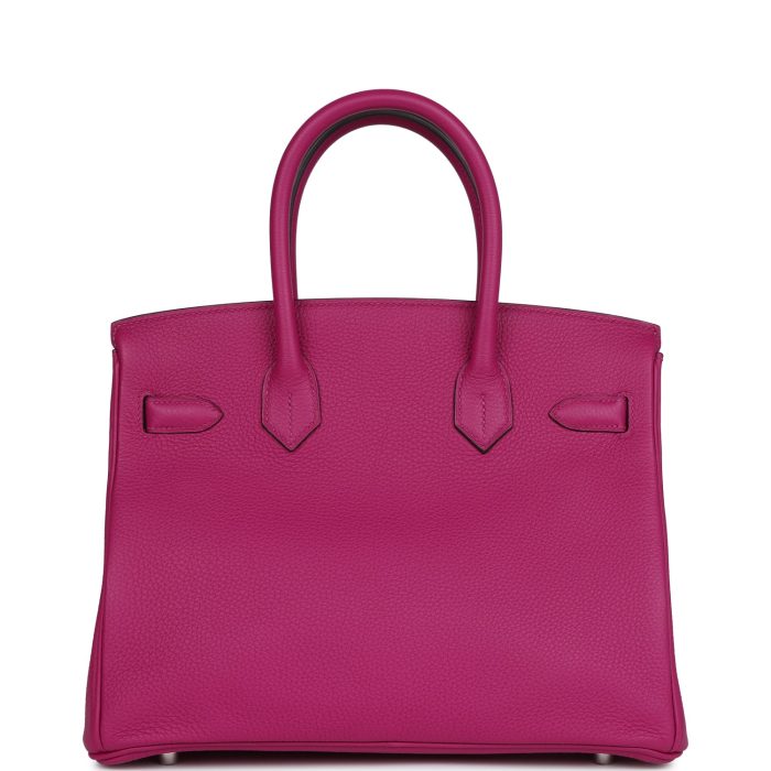 Handmade Bag HB 30 Rose Pourpre Togo Palladium Hardware - 图片 4