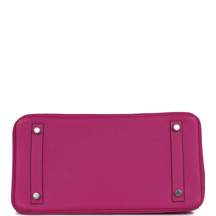 Handmade Bag HB 30 Rose Pourpre Togo Palladium Hardware - 图片 5