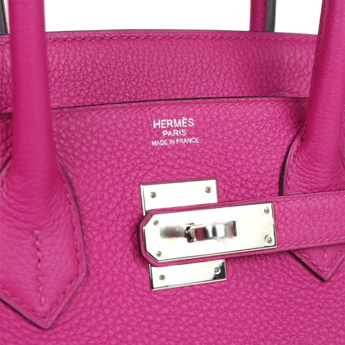 Handmade Bag HB 30 Rose Pourpre Togo Palladium Hardware - 图片 6