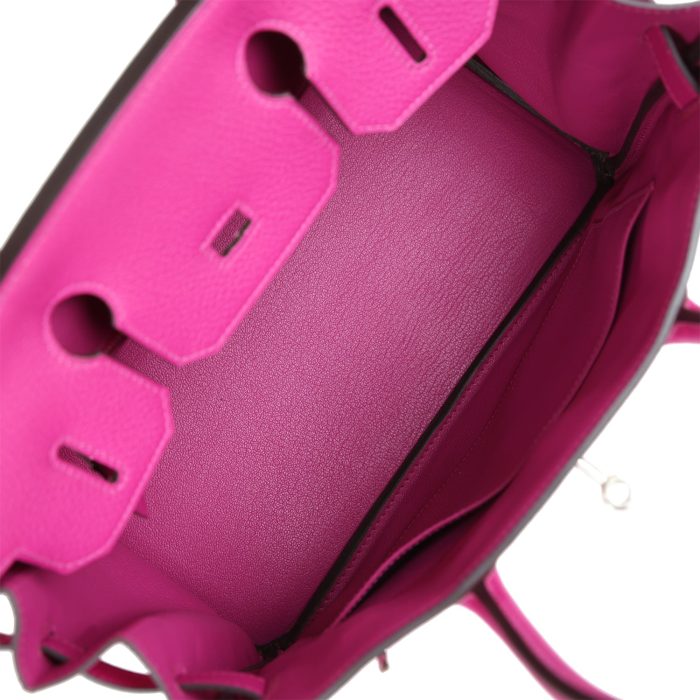 Handmade Bag HB 30 Rose Pourpre Togo Palladium Hardware - 图片 7