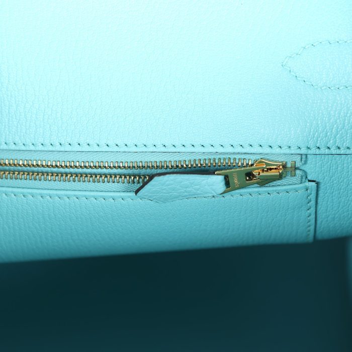 Handmade Bag HB 35 Bleu Atoll Togo Gold Hardware - 图片 7