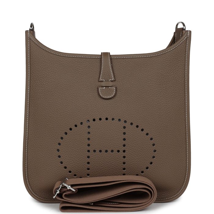 Handmade Bag HE III PM Etoupe Clemence Palladium Hardware