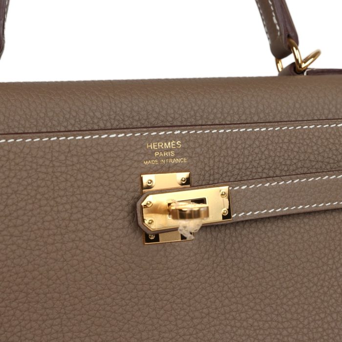 Handmade HKR 25 Etoupe Togo Gold Hardware - 图片 7