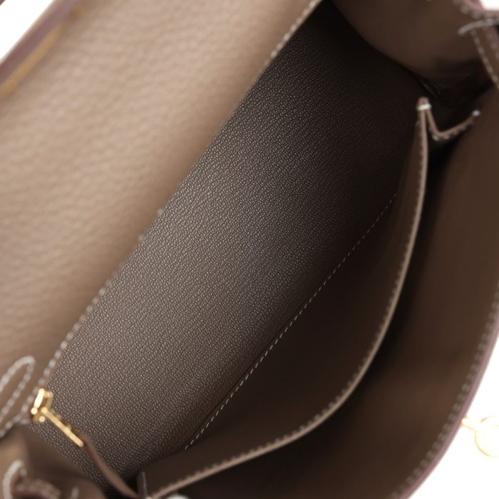 Handmade HKR 25 Etoupe Togo Gold Hardware - 图片 8