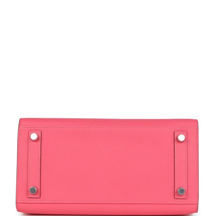 Handmade Bag HB Sellier 25 Rose Azalee Epsom Palladium Hardware - 图片 4