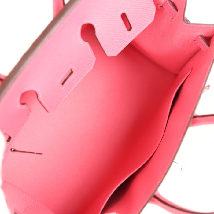 Handmade Bag HB Sellier 25 Rose Azalee Epsom Palladium Hardware - 图片 6