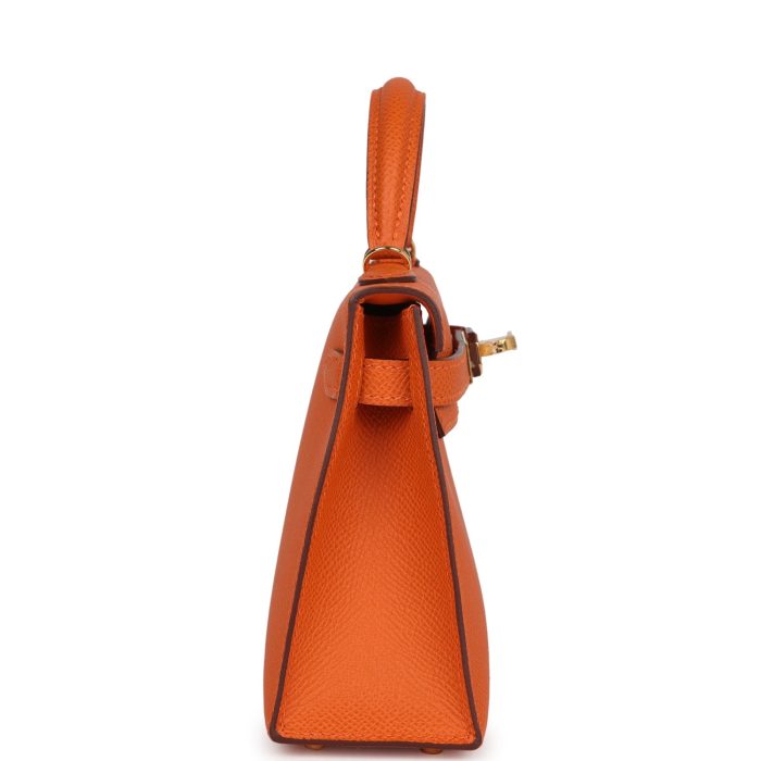 Handmade HKS 20 Orange Epsom Gold Hardware：圖片 3