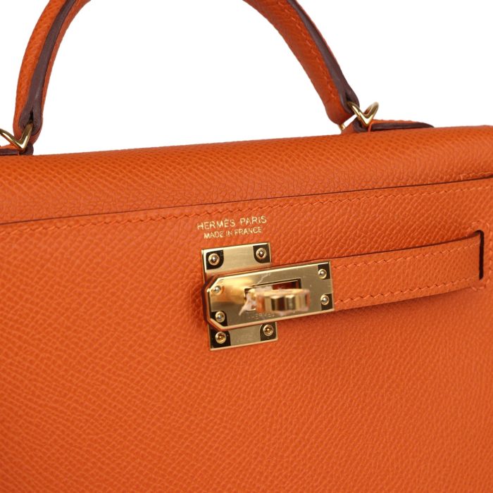 Handmade HKS 20 Orange Epsom Gold Hardware：圖片 6