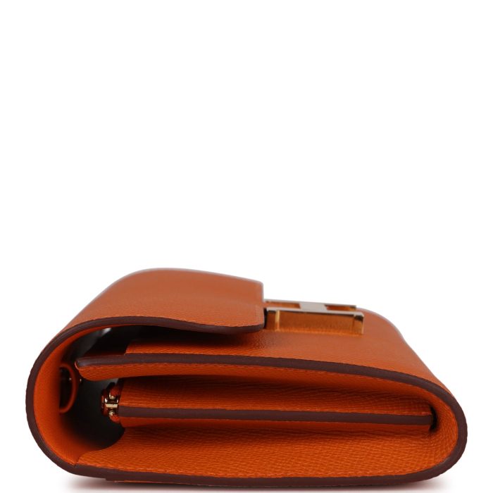 Handmade Bag HC Wallet To Go Orange Epsom Gold Hardware - 图片 3