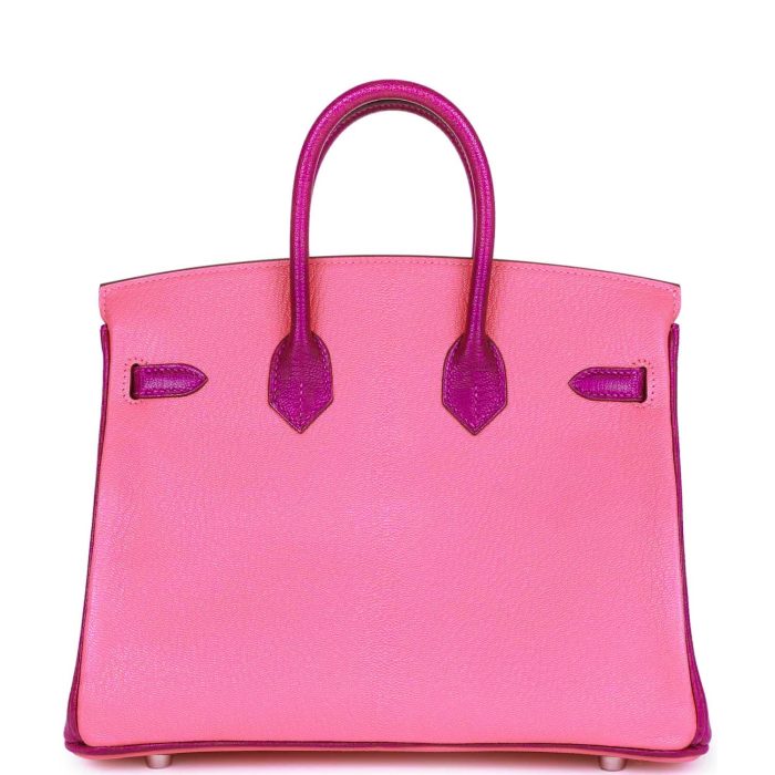 Handmade Bag HSOB(HSS) 25 Rose Lipstick and Anemone Chèvre Palladium Hardware - 图片 4