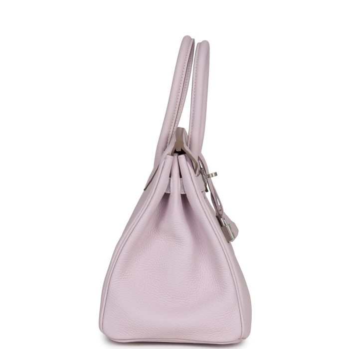 Handmade Bag HB 30 Mauve Pale Clemence Palladium Hardware - 图片 3