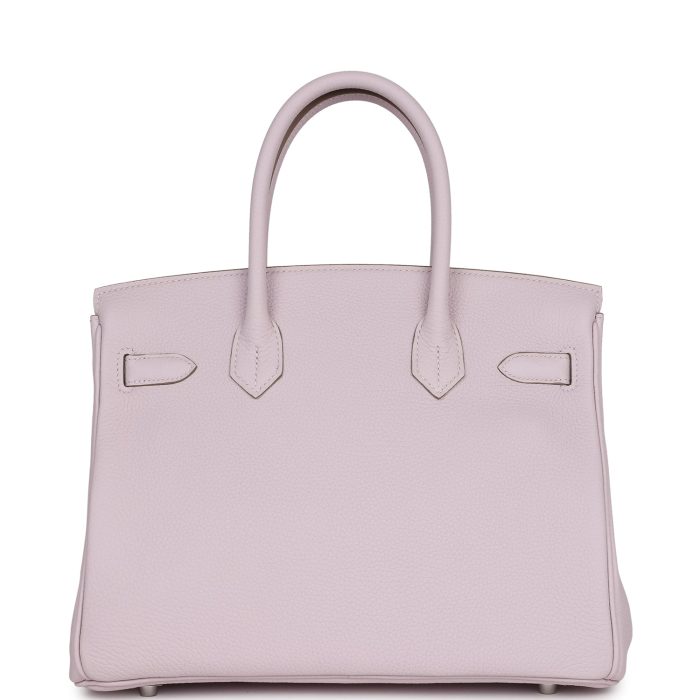 Handmade Bag HB 30 Mauve Pale Clemence Palladium Hardware - 图片 4