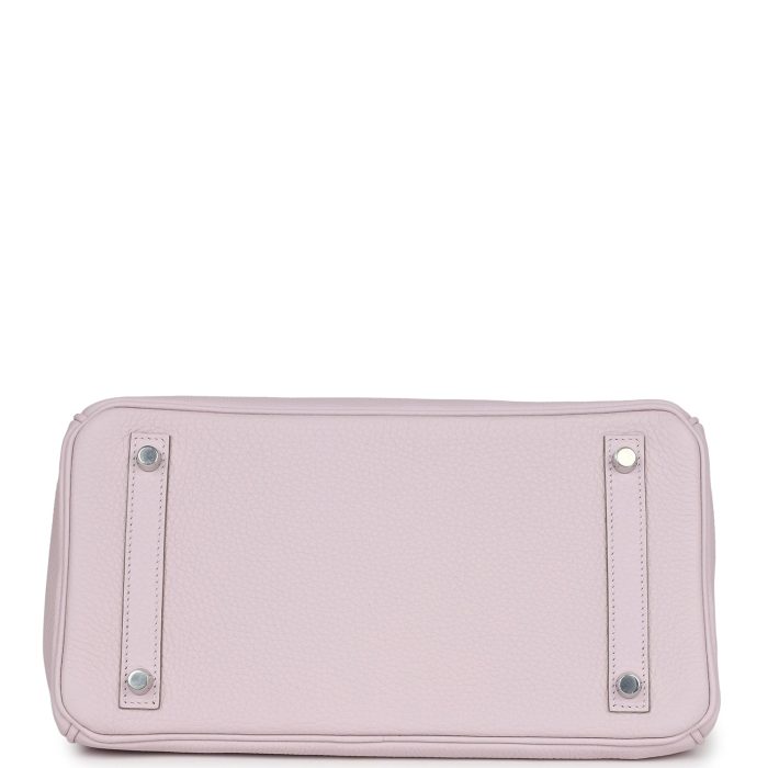 Handmade Bag HB 30 Mauve Pale Clemence Palladium Hardware - 图片 5