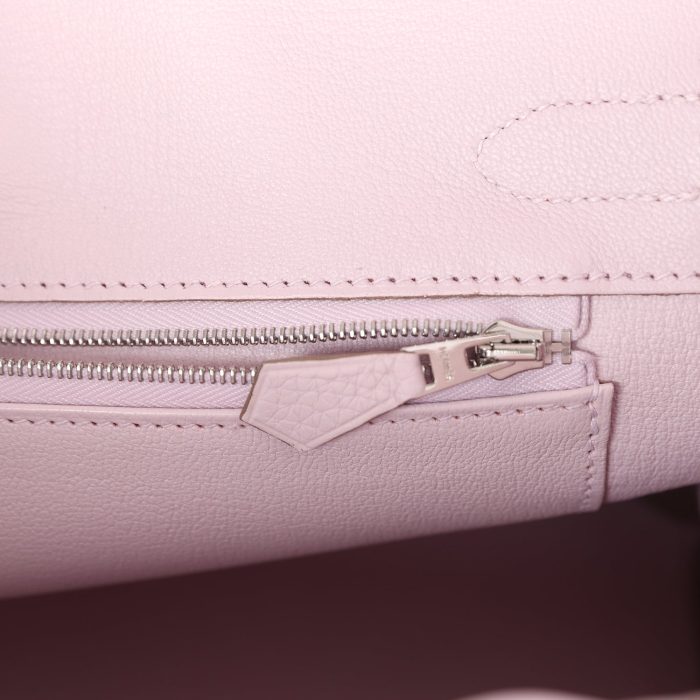 Handmade Bag HB 30 Mauve Pale Clemence Palladium Hardware - 图片 8