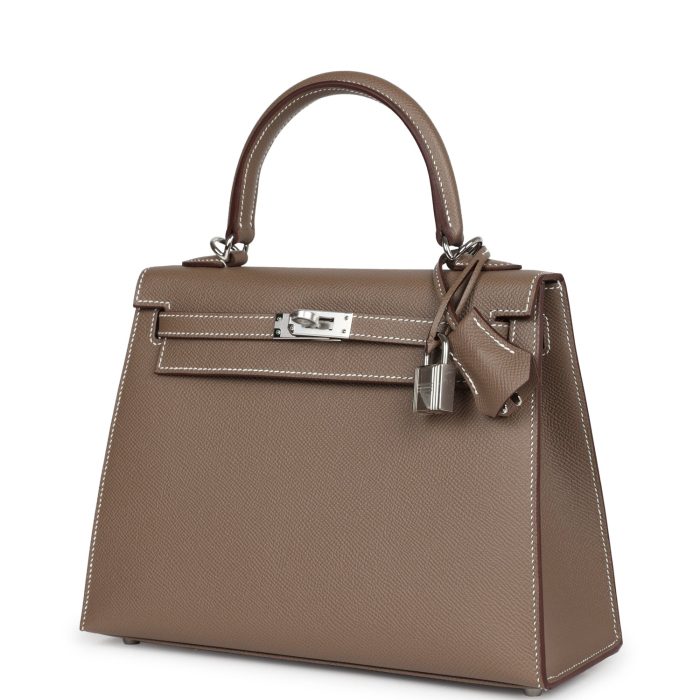 Handmade HKS 25 Etoupe Epsom Palladium Hardware - 图片 3