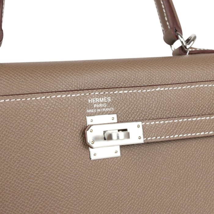 Handmade HKS 25 Etoupe Epsom Palladium Hardware - 图片 7