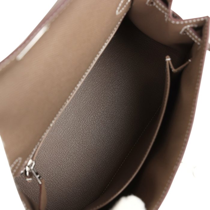 Handmade HKS 25 Etoupe Epsom Palladium Hardware - 图片 8