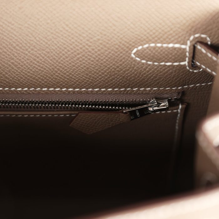 Handmade HKS 25 Etoupe Epsom Palladium Hardware - 图片 9