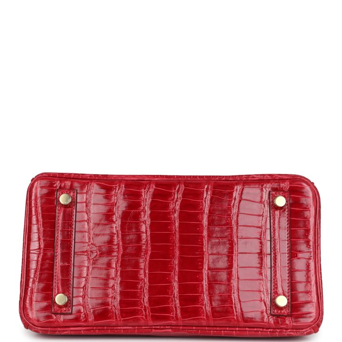 Handmade Bag HB 25 Braise Shiny Porosus Crocodile Gold Hardware：圖片 5