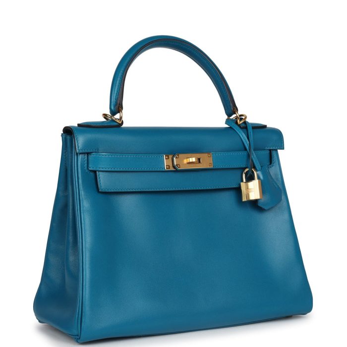 Handmade HKR 28 Bleu Izmir Tadelakt Gold Hardware - 图片 2