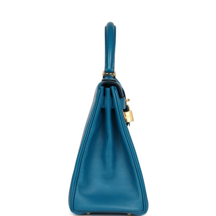 Handmade HKR 28 Bleu Izmir Tadelakt Gold Hardware - 图片 3