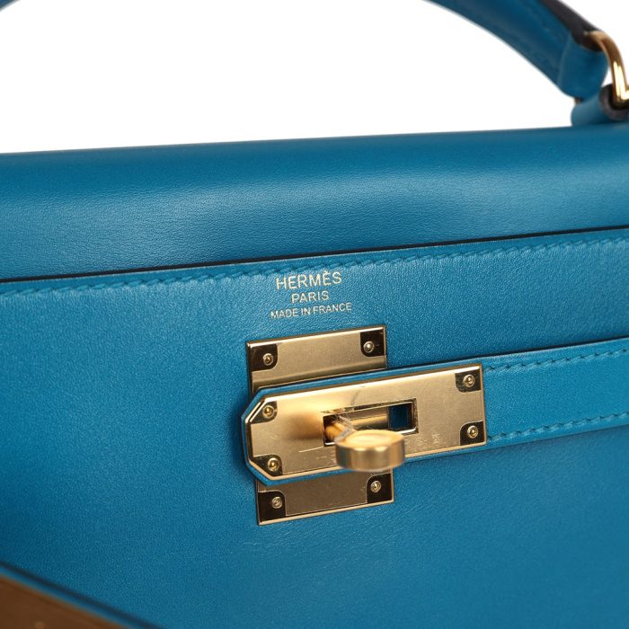 Handmade HKR 28 Bleu Izmir Tadelakt Gold Hardware - 图片 6