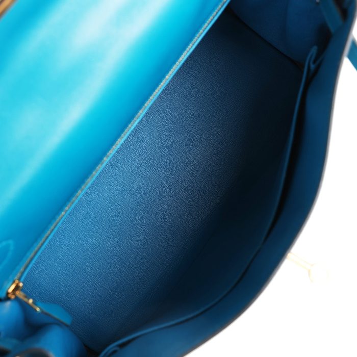 Handmade HKR 28 Bleu Izmir Tadelakt Gold Hardware - 图片 7