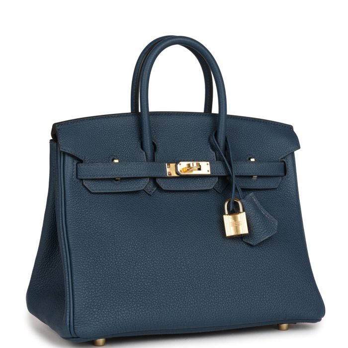 Handmade Bag HB 25 Bleu De Prusse Togo Gold Hardware - 图片 2