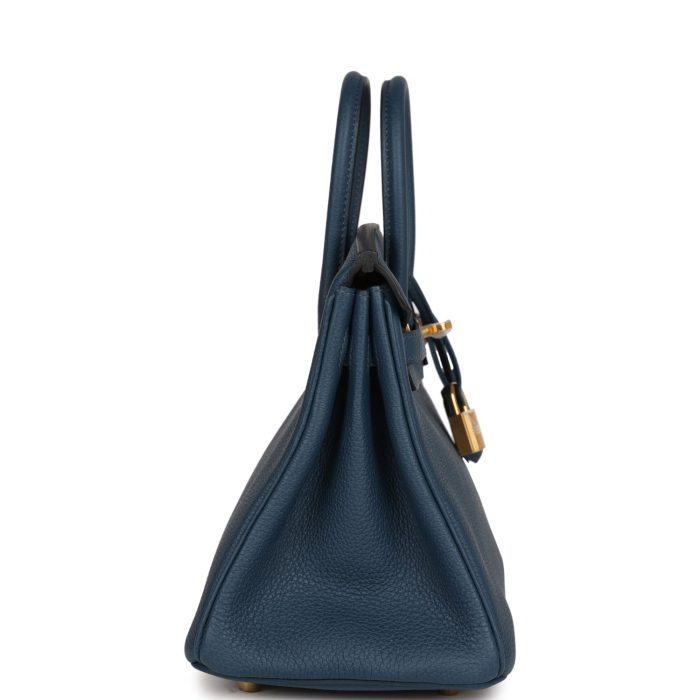 Handmade Bag HB 25 Bleu De Prusse Togo Gold Hardware - 图片 3